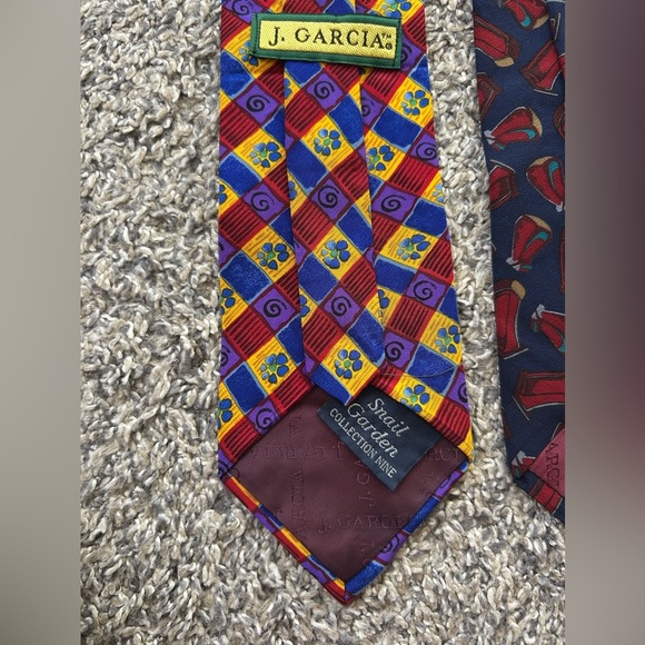 J. Garcia men’s vintage silk ties bundle of three - Picture 4 of 9